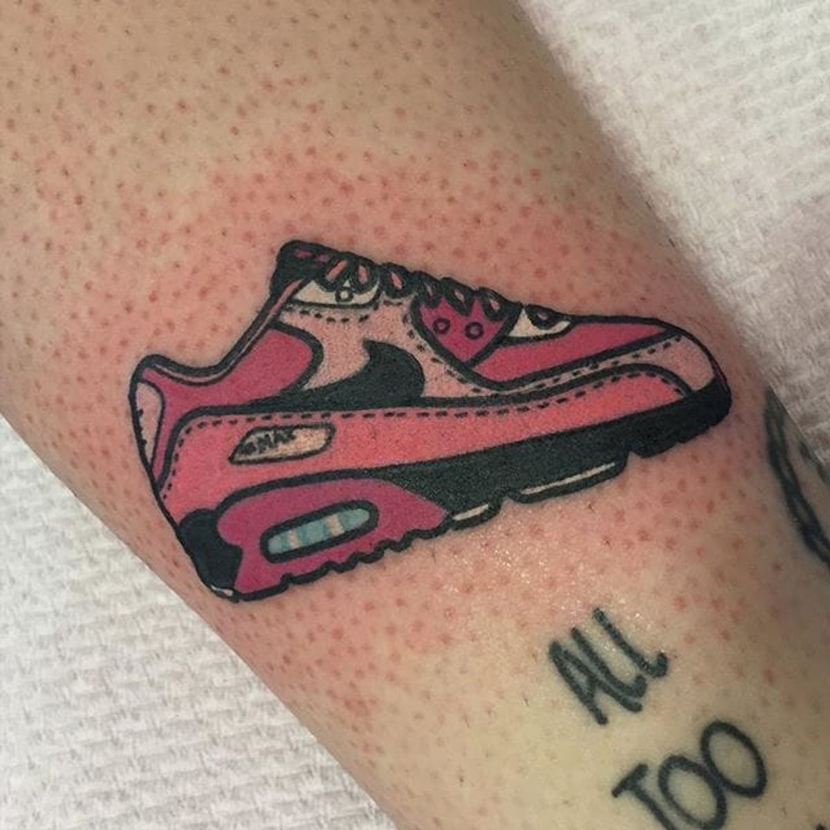 Tattoo uploaded by Joe • Air Max 90 love. #ShellValentine #Traditional ...