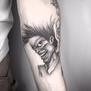 The Cramps by Nathan Kostechko #NathanKostechko #blackandgrey #portrait #thecramps #punk #music #dotwork #linework #tattoooftheday