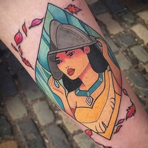 Pocahontas tattoo by Zoe Lorraine Rimmer #ZoeLorraineRimmer #girly #pocahontas #disney