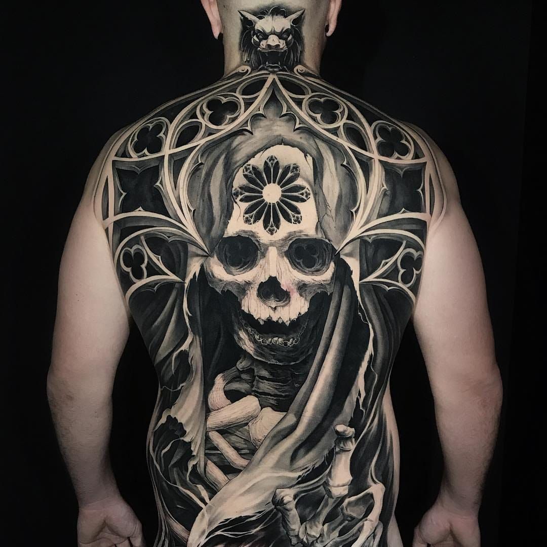 skull virgin mary tattoo by trauma01 on DeviantArt