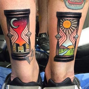 Hourglass Tattoos by Łukasz Balon