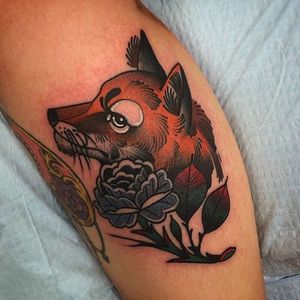 Traditional Fox Tattoo by TimGuy Power #fox #foxtattoo #foxtattoos #traditionalfox #traditionalfoxtattoo #traditional #traditionaltattoo #traditionalanimal #TimGuyPower
