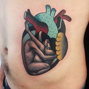 Heart Tattoo by Łukasz Balon #heart #graphicheart #heart tattoo #graphic tattoos #graphic traditional #traditional tattoo #traditional tattoos #traditional artist #creative tattoos #abstractattoos #modernetattoos #LukaszBalon