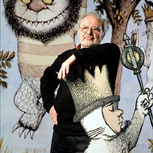 Photo of Maurice Sendak and props of his famous book. #Caldetatts #childrensbooks #MauriceSendak #WheretheWildThingsAre