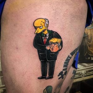 Trump Mr Burns mash-up tattoo by Steve La Mura #stevelamura #trump #fucktrump #mrburns