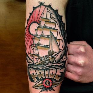 Ship Tattoo by Tobias Debruyn