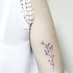 Discreet tattoo by Luiza Oliveira #LuizaOliveira #small #delicate #flower #flowers