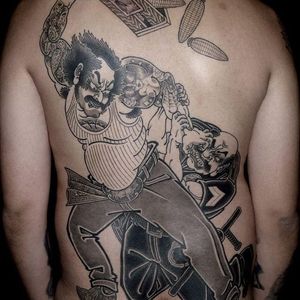 A piece featuring police brutality by Christopher Brand (IG—cbrandworks). #blackandgrey #Chicano #Japanese #soft #traditional