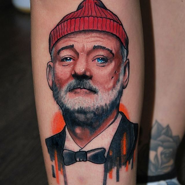 Bill Murray on my leg By Amy Edwards At Rendition Nuneaton Yesterday   rtattoos