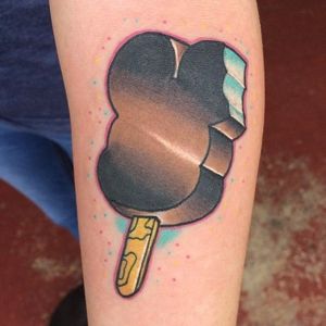 Disneyland treat tattoo by Bobby Bossak. #disney #disneyland #castle #waltdisney #dessert #sweet #treat