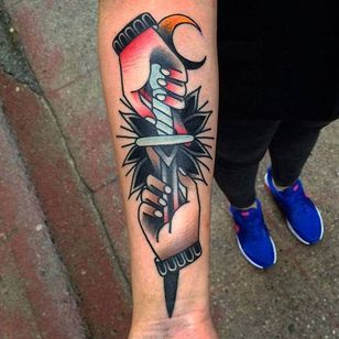 Hand tattoo by Łukasz Balon