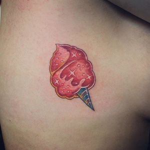 Cotton candy tattoo by Isaac Mcolon. #candy #sweet #cottoncandy