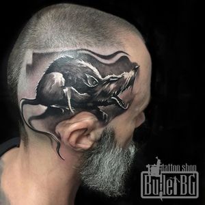 Bold rat tattoo by Bullet BG #BulletBG #paintingstyle #realistic #graphic #painting