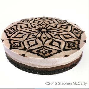 Beautiful and delightful Black Mandala Cake by Stephen McCarty #StephenMcCarty #Mandala #CakeDesign #CakeArt