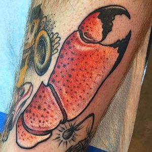 Crab Claw Tattoo by Greg Christian #crabclaw #crab #seacreature #claw #GregChristian