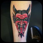 Devil Tattoo by Baraban Tattoo #devil #demon #traditional #BarabanTattoo