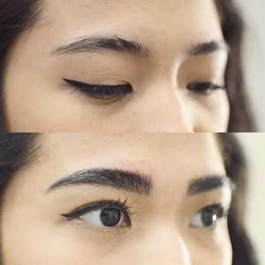 Microblading before and after, Image Source: Shaughnessy Keely #cosmetics #eyebrows #Microblading #consmetictattooing