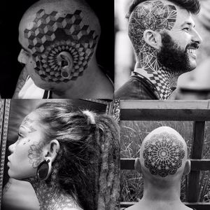 Coleção de pessoas felizes com uma tattoo do Ibrahim! #IbrahimBarboza #geometria #geometry #pontilhismo #dotwork #TatuadoresDoBrasil #mandala
