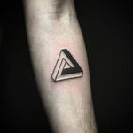 The impossible triangle. (via IG - nacho.ds) #Triangle #TriangleTattoos #TriangleTattoo #Geometry #Geometric