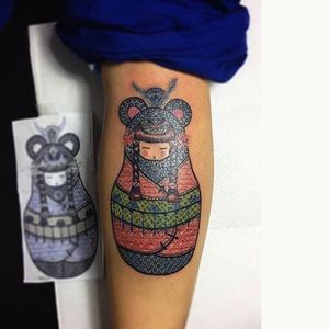 Tattoo by Inkjektor after a drawing of Koralie #Inkjektor #Koralie #russiandoll #art