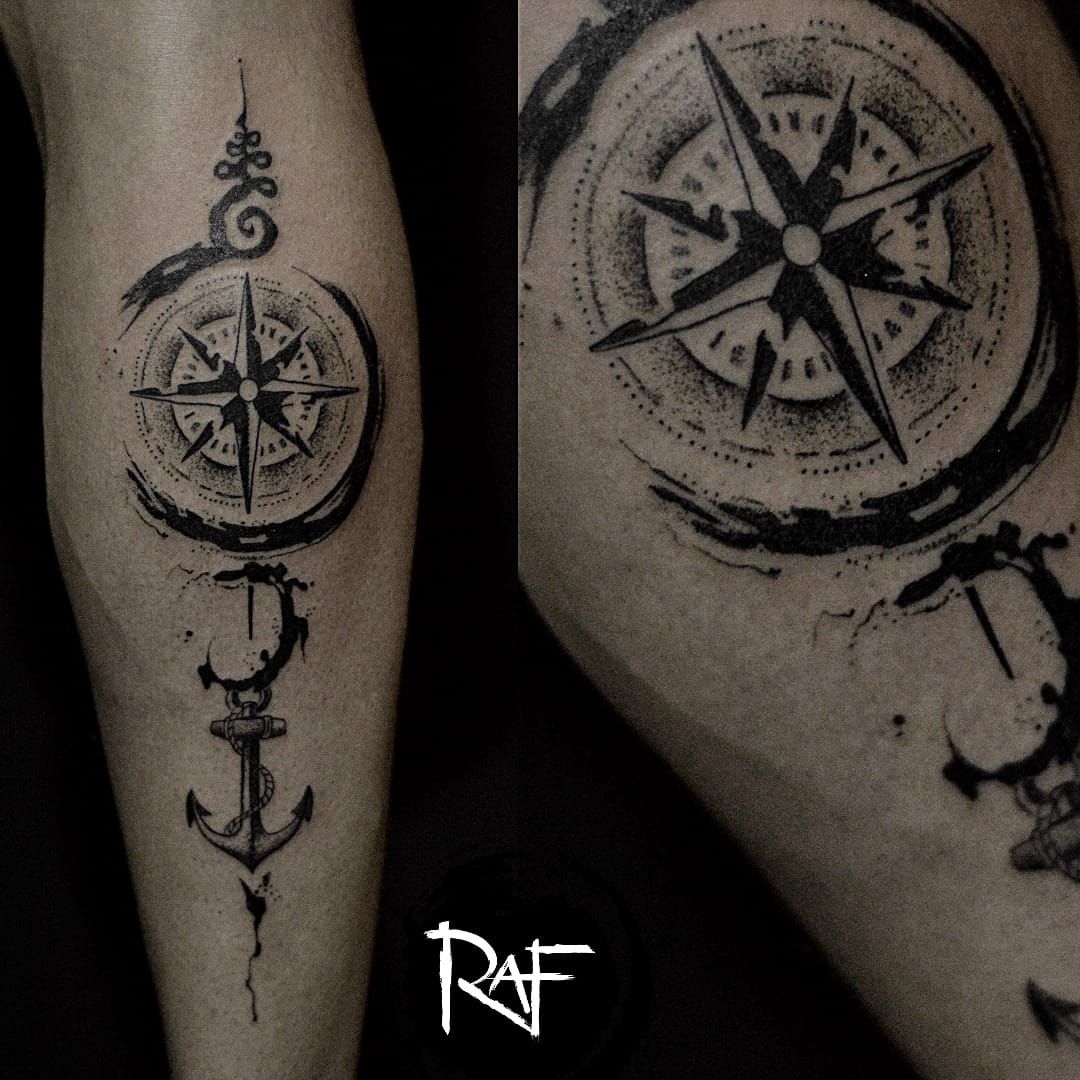 1509 Anchor Compass Tattoo Images Stock Photos  Vectors  Shutterstock