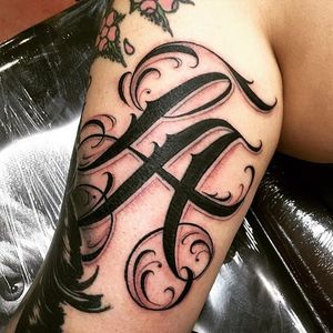 LA Tattoo by Saul Lira #script #scripttattoo #lettering #letteringtattoo #letteringtattoos #customlettering #scriptartist #LAtattoos #SaulLira