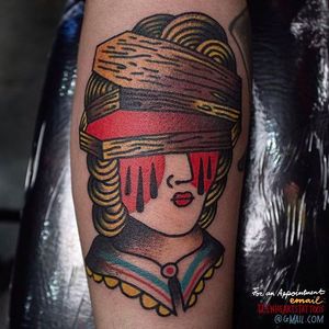 Coffin and Girl Faceless Tattoo by @TeenHeartsTattoos #Teenheartstattoos #Faceless #Facelesstattoos #Neotraditional #Neotraditionaltattoos #SantaAna #California #Coffin #Girl