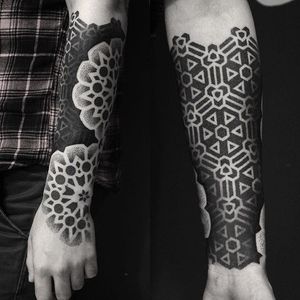 Pattern Tattoo by Ervand Akopov #pattern #patternwork #blackwork #blackworkpattern #blackpattern #blackink #blackworktattoo #ErvandAkopov