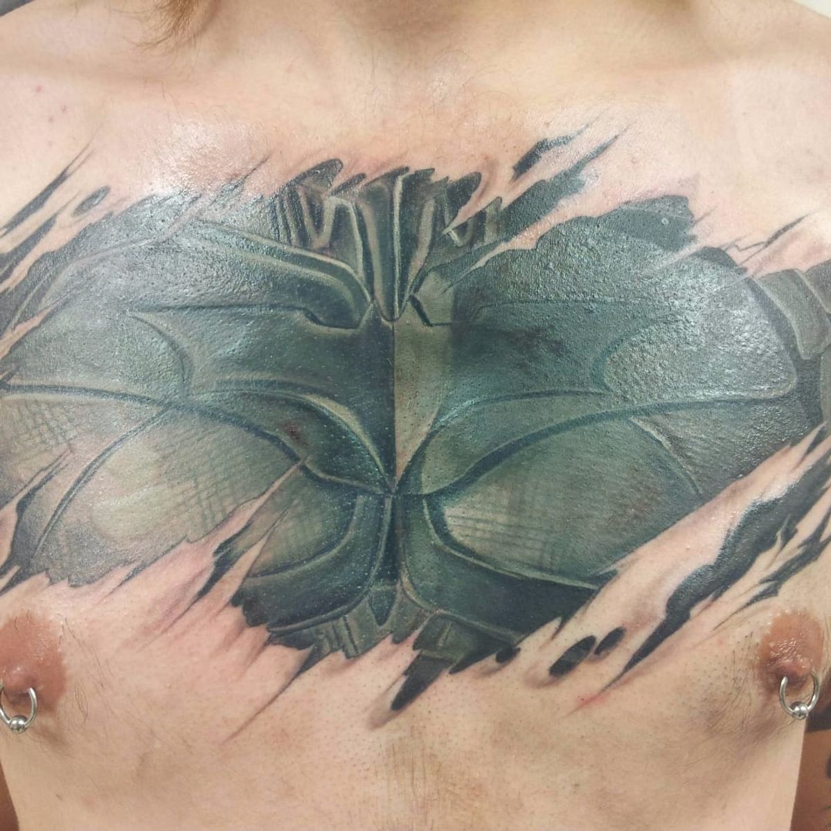 superhero chest tattoos