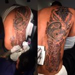 Tim Duncan's massive back tattoo. (via IG - elitecustomtattoo) #TimDuncan #SanAntonioSpurs #NBA #Basketball