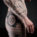 Tribal bodysuit in progress by Dmitry Babakhin #DmitryBabakhin #babakhintatau #tribal #blackwork #shapes #linework #geometric #bodysuit #tattoooftheday