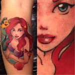 #sereia #ariel #Disney #nerd #cartoon #LuizaFortes #tatuagensColoridas #colorful #fineline #traços #minimalista #artistaNacional #brasil