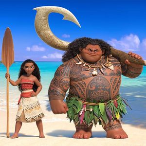 Moana and Maui from Disney's most recent film.  #animation #Disney #Māui #Moana