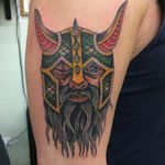 A traditional tattoo of Odin via Davide Mancini (IG—davide.mancini). #AmericanGods #DavideMancini #Odin #traditional