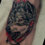 Wolf Head Tattoo by Brando Chiesa @BrandoChiesa #BrandoChiesa #Italy #Neotraditional #Beast #animaltattoo #Wolf