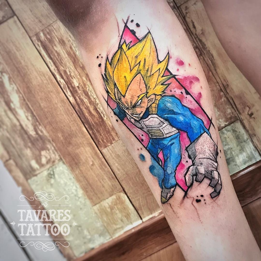Tattoo uploaded by Luiza Siqueira • #MatheusAlves #brasil #brazil  #brazilianartist #tatuadoresdobrasil #aquarela #watercolor #colorido  #colorful #sketch #goku #dbz #dragonballz #nerd #geek #animação #desenho  #anime #manga #supersaiyajin • Tattoodo