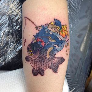 Toad Tattoo by Makoto Ohmatsu #toad #toadtattoo #japanesetoad #japanesetattoo #frog #japanesefrog #MakotoOhmatsu