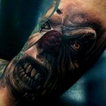 Incredible light and shade on this realistic tattoo by Fredy #Pennywise #IT #StephenKing #clown #reboot #TimCurry #horror #realism #Fredy
