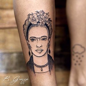 Frida por Bruna Guzzo!  #BrunaGuzzo #tatuadorasbrasileiras #tattoobr #tatuadorasdobrasil #tattoodobr #frida #fridakahlo #feminist #feminista #feminism #feminismo