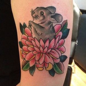 Chinchilla Tattoo by Matt Buchett #chinchilla #animal #cutetattoos #MattBuchett