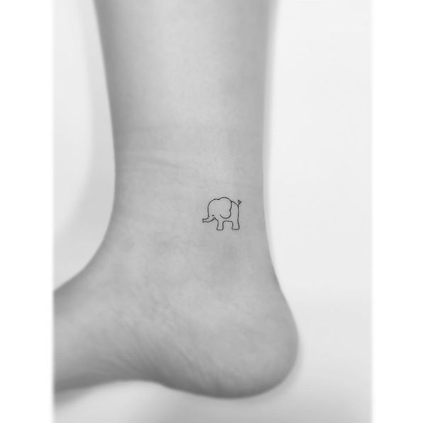 Buy Minimalist Elephant set of 2 Elephant Temporary Tattoo  Online in  India  Etsy