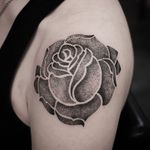 Dotwork Rose Tattoo by Vasilisa CarliJarlie #dotworkrose #dotworktattoo #dotwork #VasilisaCarlijarlie