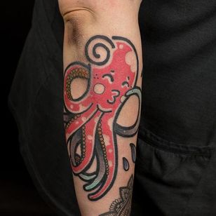 Tatuaje de pulpo por Carlo Sohl #octopus #newschool #newschoolartist #graffiti #newschoolgraffiti #CarloSohl