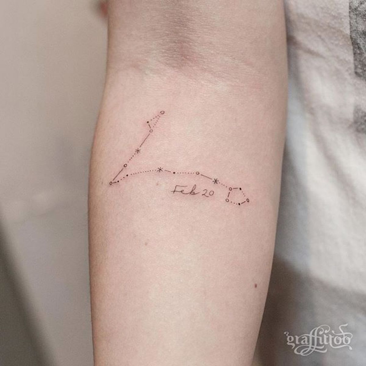 Tattoo uploaded by Xavier • Minimalist constellation tattoo by Graffittoo. # minimalist #subtle #southkorean #star #stars #constellation • Tattoodo