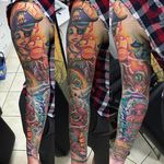 Pirate Sleeve Tattoo by Casey Charlton #pirate #piratetattoo #newschool #newschooltattoo #newschooltattoos #newschoolartist #CaseyCharlton