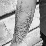 Skull tattoo by Katakankabin #Katakankabin #linework #sketch #abstract #skull
