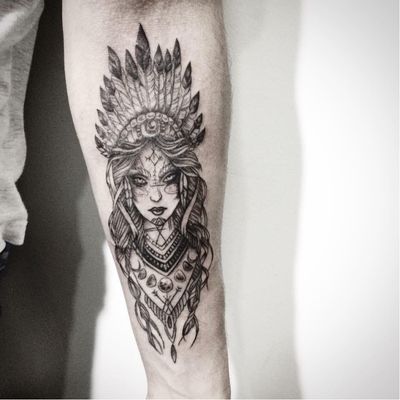 native indian art tattoo