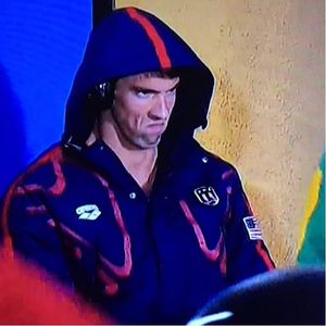 Michael Phelps has one of the better death stares. #michaelphelps #deathstare #olympics #rio2016
