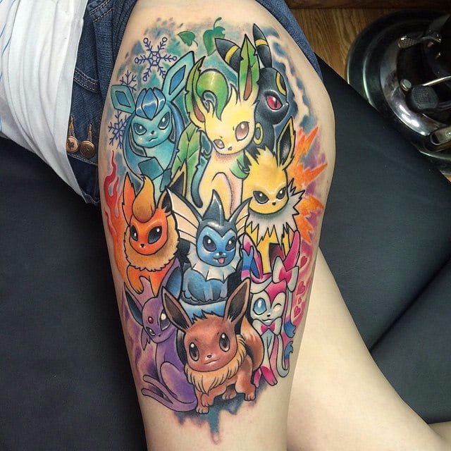 Eevee with Nine Tails Tattoo Design  Pokemon eevee, Pokemon drawings,  Pokemon fan art