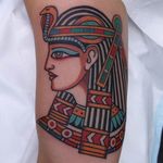 An regal Egyptian lady head from Vic James' portfolio (IG—vic_james_). #Egyptian #ladyhead #traditional #VicJames